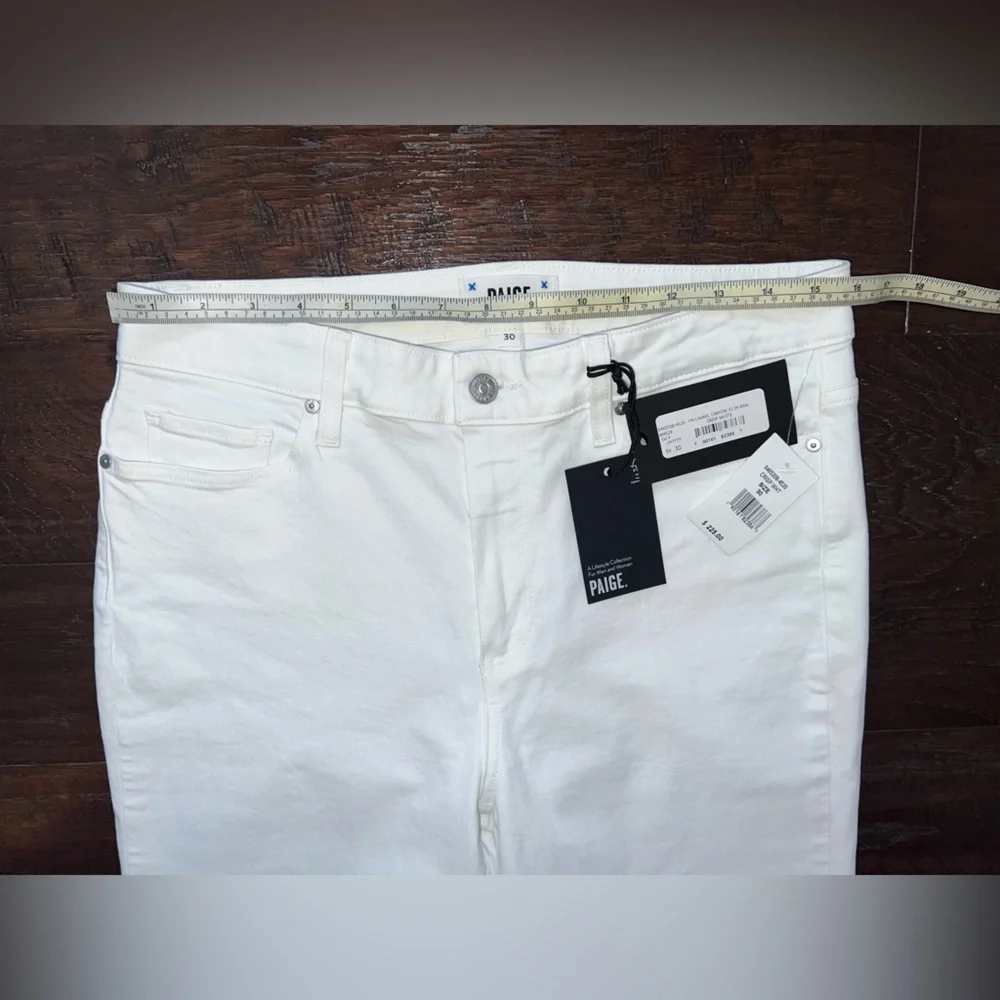 PAIGE White Flare Wide Leg Denim - Picture 11 of 13